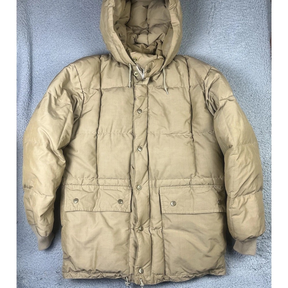 Vintage 1980s Eddie Bauer Hooded Parka Jacket Goose Down Quilted Coat